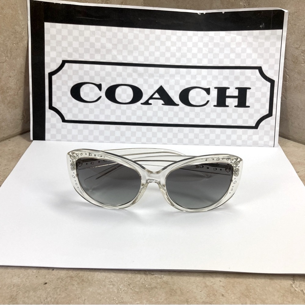 New Coach HC8172 L147 511111 Crystal Sunglasses Gradient Lenses - Picture 3 of 13